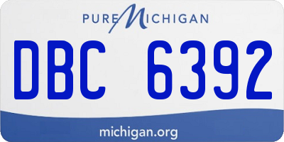 MI license plate DBC6392