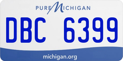 MI license plate DBC6399