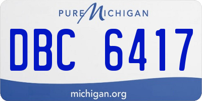 MI license plate DBC6417
