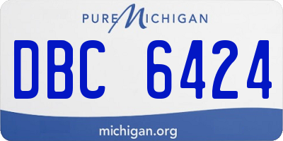 MI license plate DBC6424