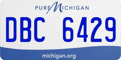 MI license plate DBC6429