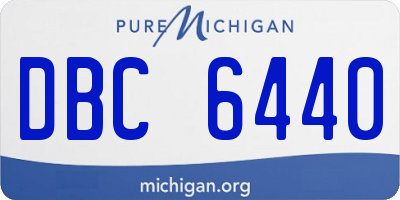 MI license plate DBC6440