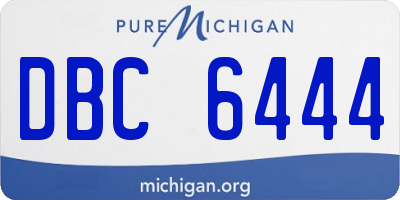 MI license plate DBC6444