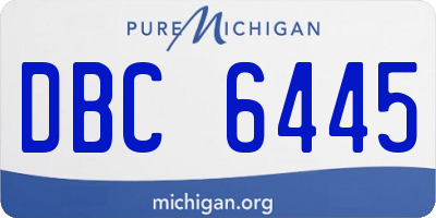 MI license plate DBC6445