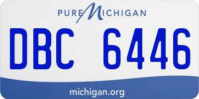MI license plate DBC6446