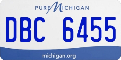 MI license plate DBC6455