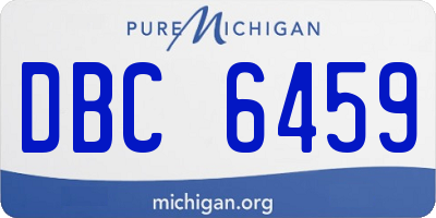 MI license plate DBC6459