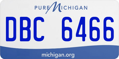 MI license plate DBC6466