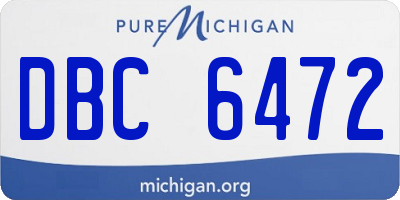 MI license plate DBC6472