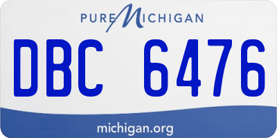 MI license plate DBC6476