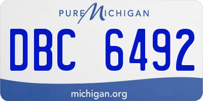 MI license plate DBC6492