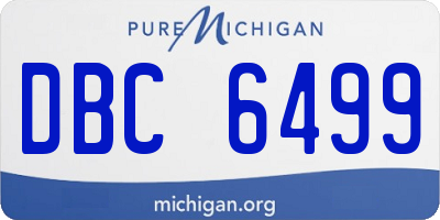 MI license plate DBC6499