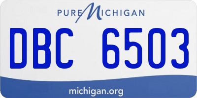 MI license plate DBC6503