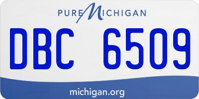 MI license plate DBC6509