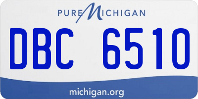 MI license plate DBC6510