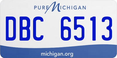 MI license plate DBC6513