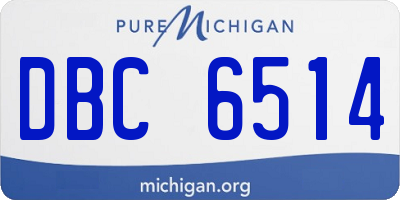 MI license plate DBC6514