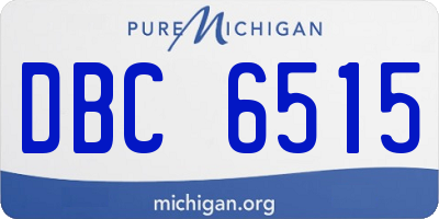 MI license plate DBC6515
