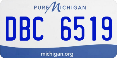 MI license plate DBC6519
