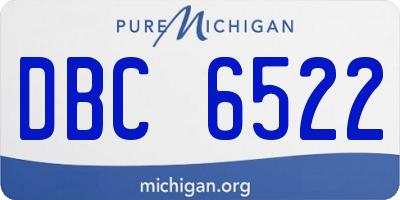MI license plate DBC6522