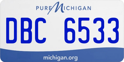 MI license plate DBC6533