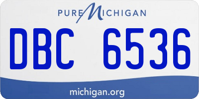 MI license plate DBC6536