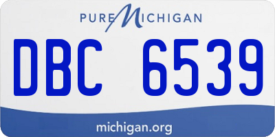 MI license plate DBC6539