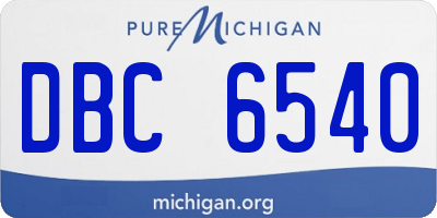 MI license plate DBC6540