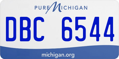 MI license plate DBC6544