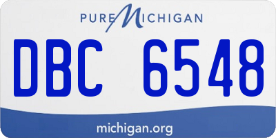 MI license plate DBC6548
