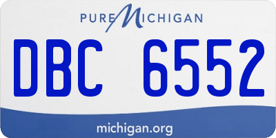 MI license plate DBC6552