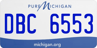MI license plate DBC6553