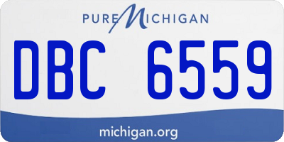 MI license plate DBC6559