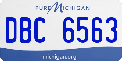 MI license plate DBC6563