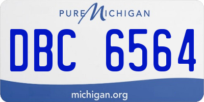 MI license plate DBC6564