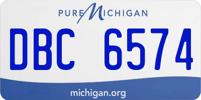 MI license plate DBC6574