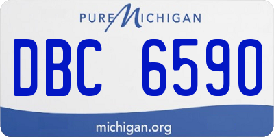 MI license plate DBC6590
