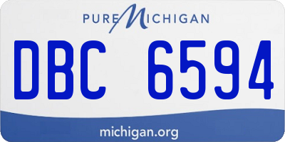MI license plate DBC6594