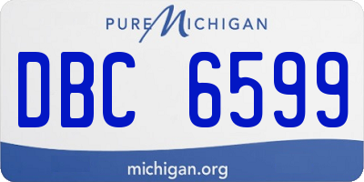 MI license plate DBC6599
