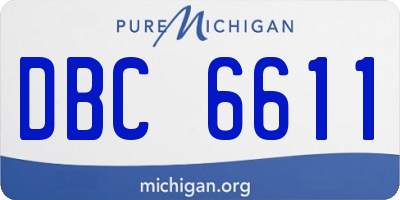 MI license plate DBC6611