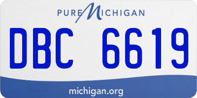 MI license plate DBC6619