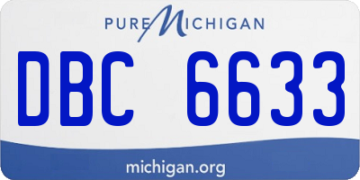 MI license plate DBC6633