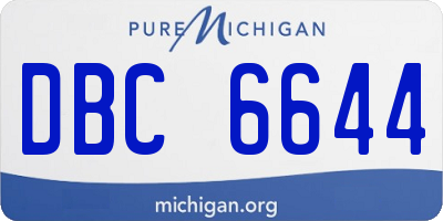 MI license plate DBC6644