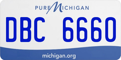 MI license plate DBC6660