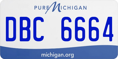 MI license plate DBC6664