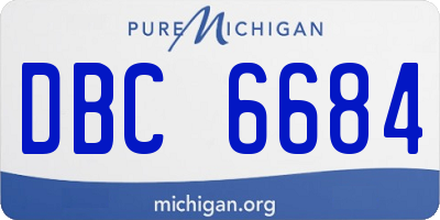 MI license plate DBC6684