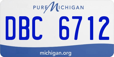 MI license plate DBC6712