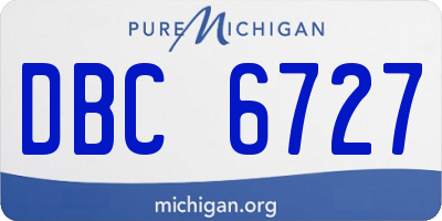 MI license plate DBC6727