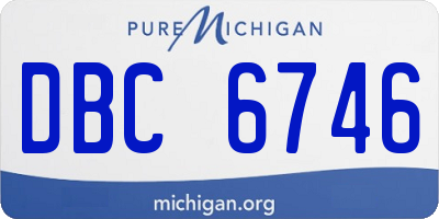 MI license plate DBC6746