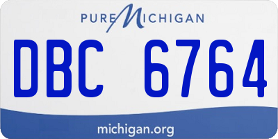 MI license plate DBC6764